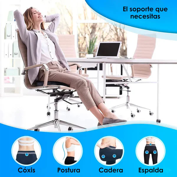 SpineAlign™ | Cojín Asiento Con Gel Ortopédico