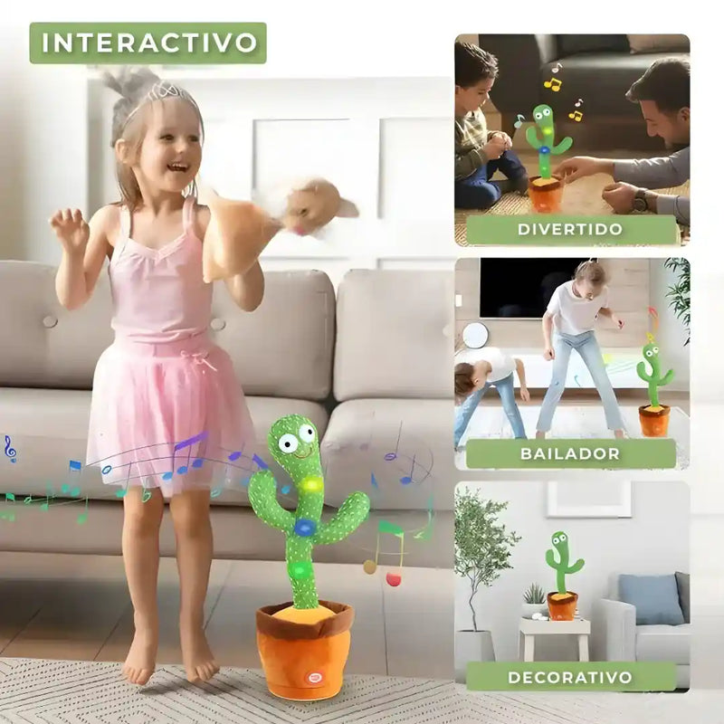 🌵 Cactus Bailarín Interactivo – ¡Baila, Repite y Brilla! 🎶✨