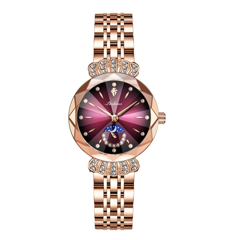 🎀Nuevo para 2025 60% de descuento🎀Reloj estrella lunar de diamantes de moda para mujer