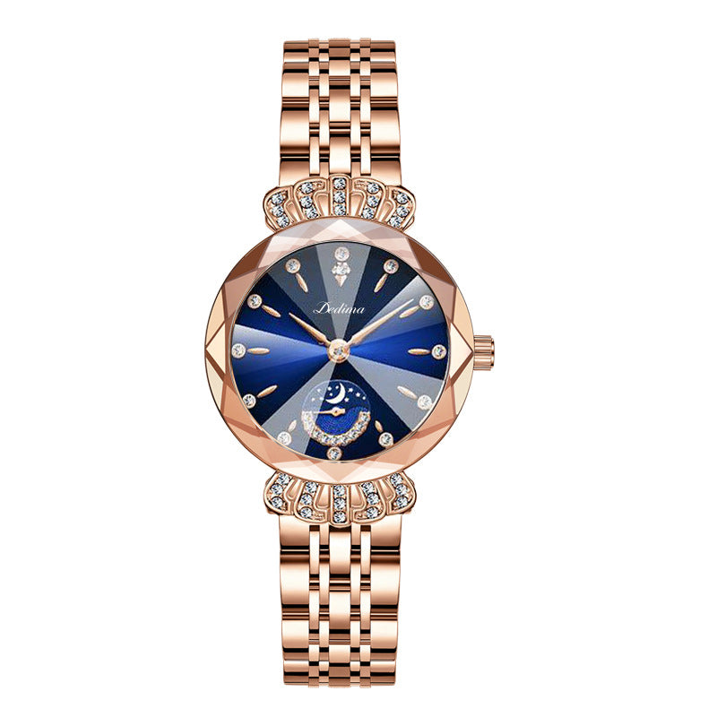 🎀Nuevo para 2025 60% de descuento🎀Reloj estrella lunar de diamantes de moda para mujer