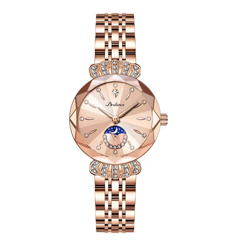 🎀Nuevo para 2025 60% de descuento🎀Reloj estrella lunar de diamantes de moda para mujer