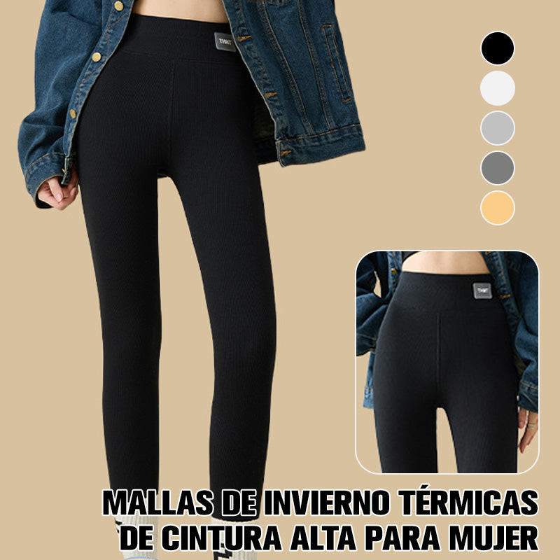 Mallas de Invierno Térmicas de Cintura Alta para Mujer