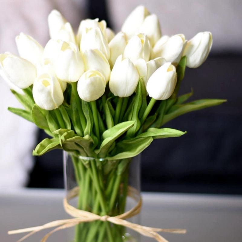 Tulipas Artificial Arranjo com 10 Peças - Toque de Luxo Decor