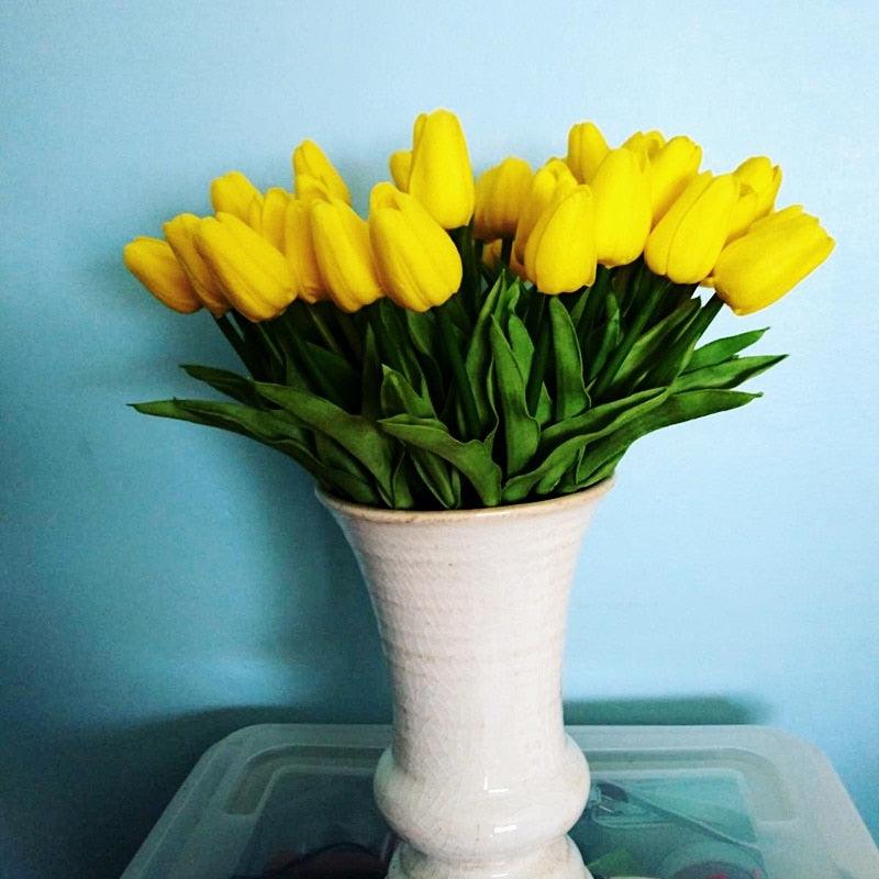 Tulipas Artificial Arranjo com 10 Peças - Toque de Luxo Decor