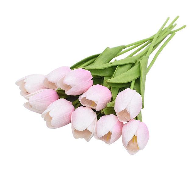 Tulipas Artificial Arranjo com 10 Peças - Toque de Luxo Decor