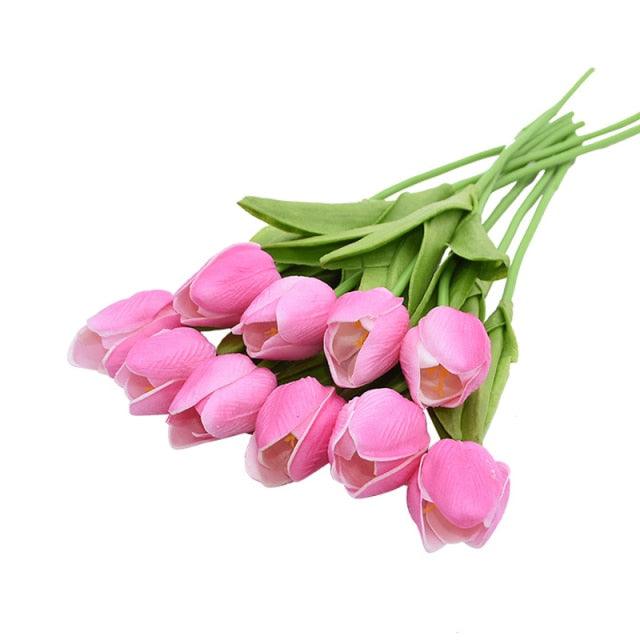 Tulipas Artificial Arranjo com 10 Peças - Toque de Luxo Decor