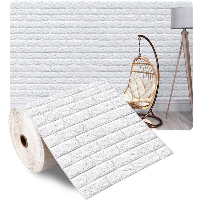 Papel de parede 3D Tijolo Autoadesivo 70cmx1m - FRETE GRÁTIS - Toque de Luxo Decor