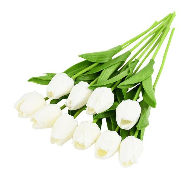 Tulipas Artificial Arranjo com 10 Peças - Toque de Luxo Decor