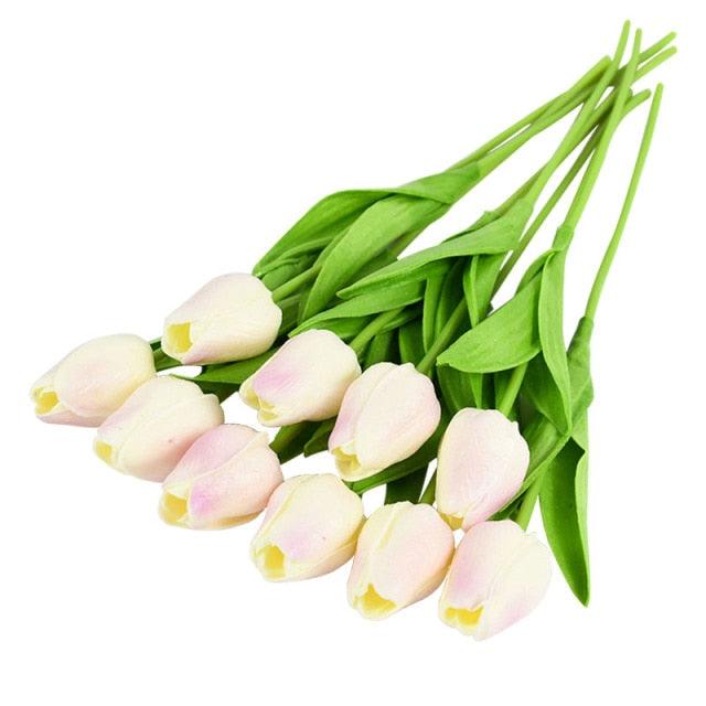 Tulipas Artificial Arranjo com 10 Peças - Toque de Luxo Decor