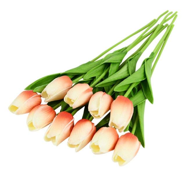 Tulipas Artificial Arranjo com 10 Peças - Toque de Luxo Decor