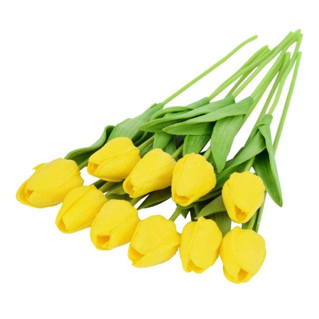 Tulipas Artificial Arranjo com 10 Peças - Toque de Luxo Decor