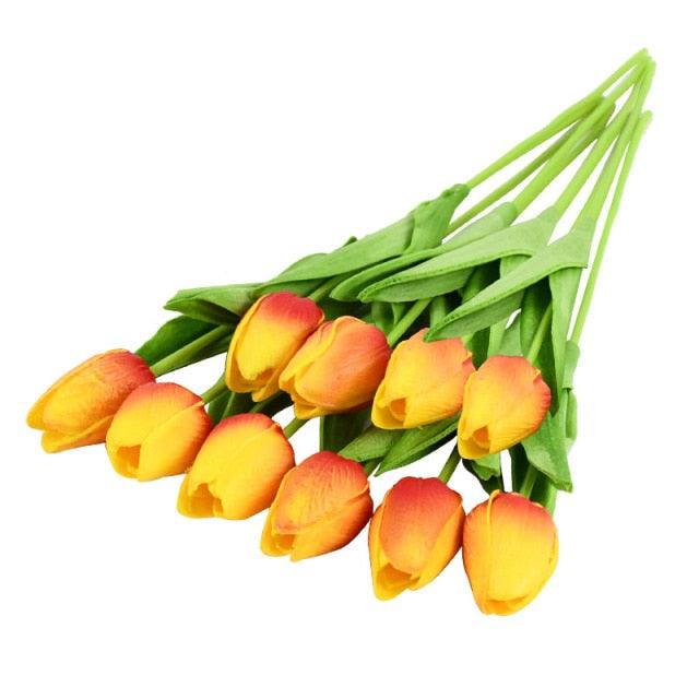 Tulipas Artificial Arranjo com 10 Peças - Toque de Luxo Decor