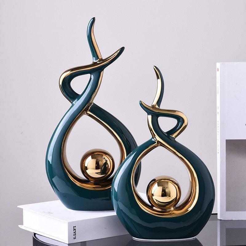 Escultura Abstrata Luxo - Toque de Luxo Decor